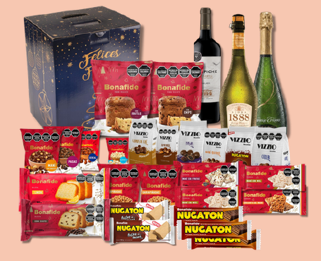 Caja navideña Bonafide Platinum y sus productos